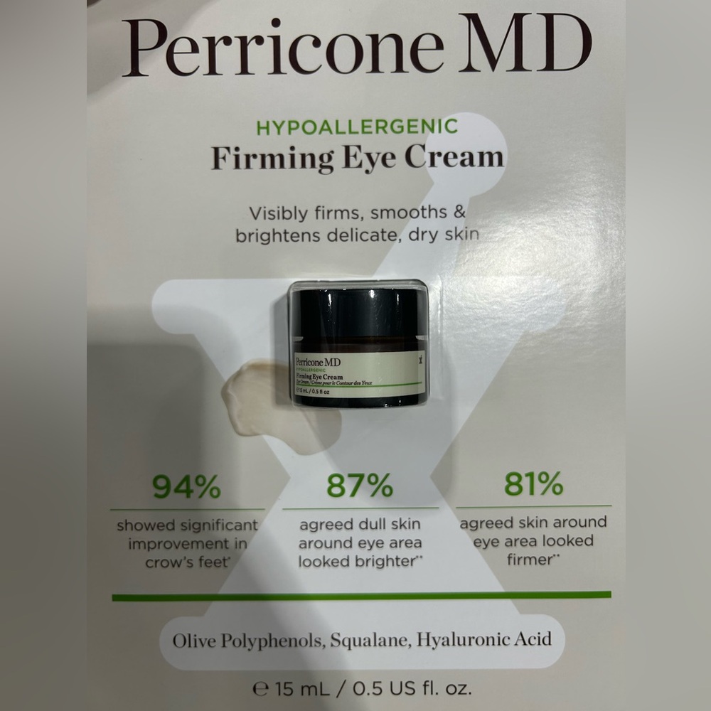 NEW Perricone MD HypoAllergenic Firming Eye Cream 0.5 Fl Oz Retail $75 Firming